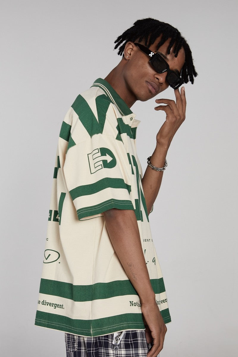 STEEPC Retro Striped Logo Polo