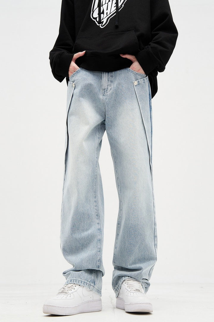 Layered Straight Jeans