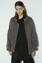 Unknown World Washed Staff Bomber Jacket