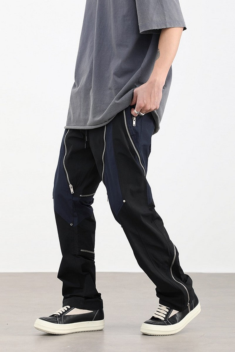 Stitched Color Block Trousers