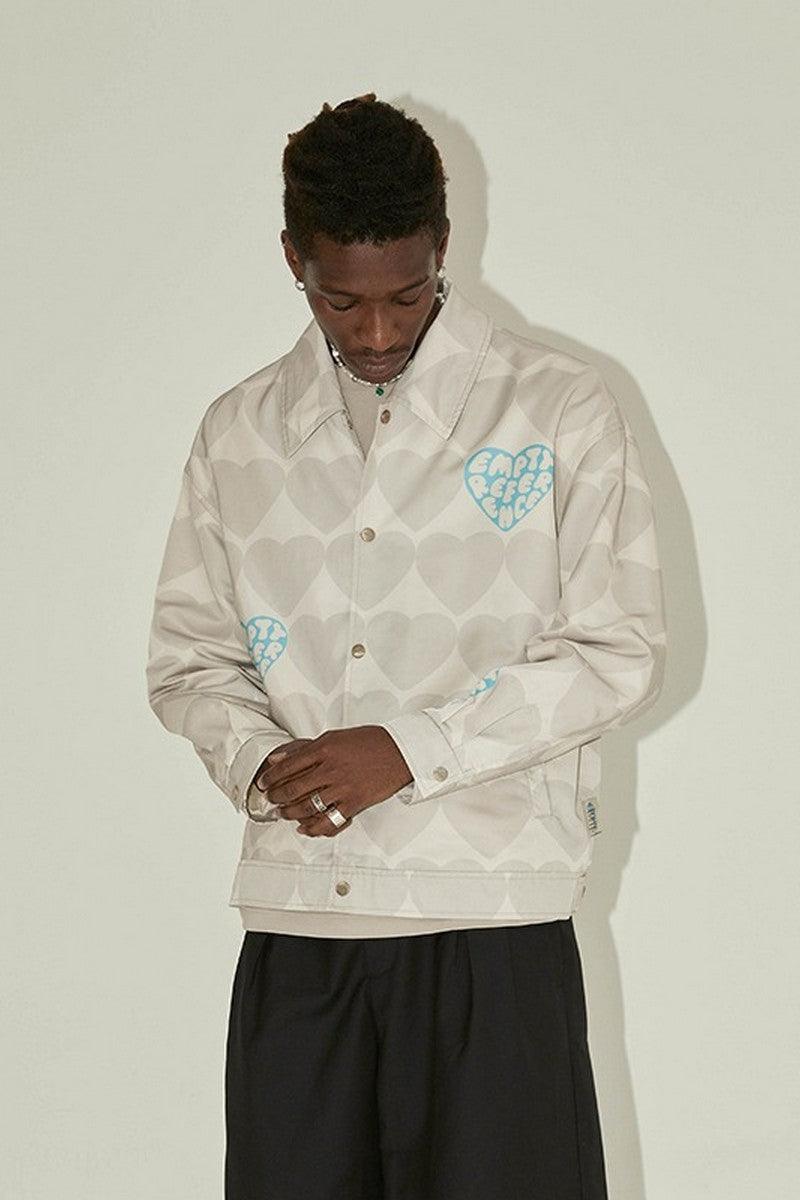 Empty Reference Love Print Down Jacket