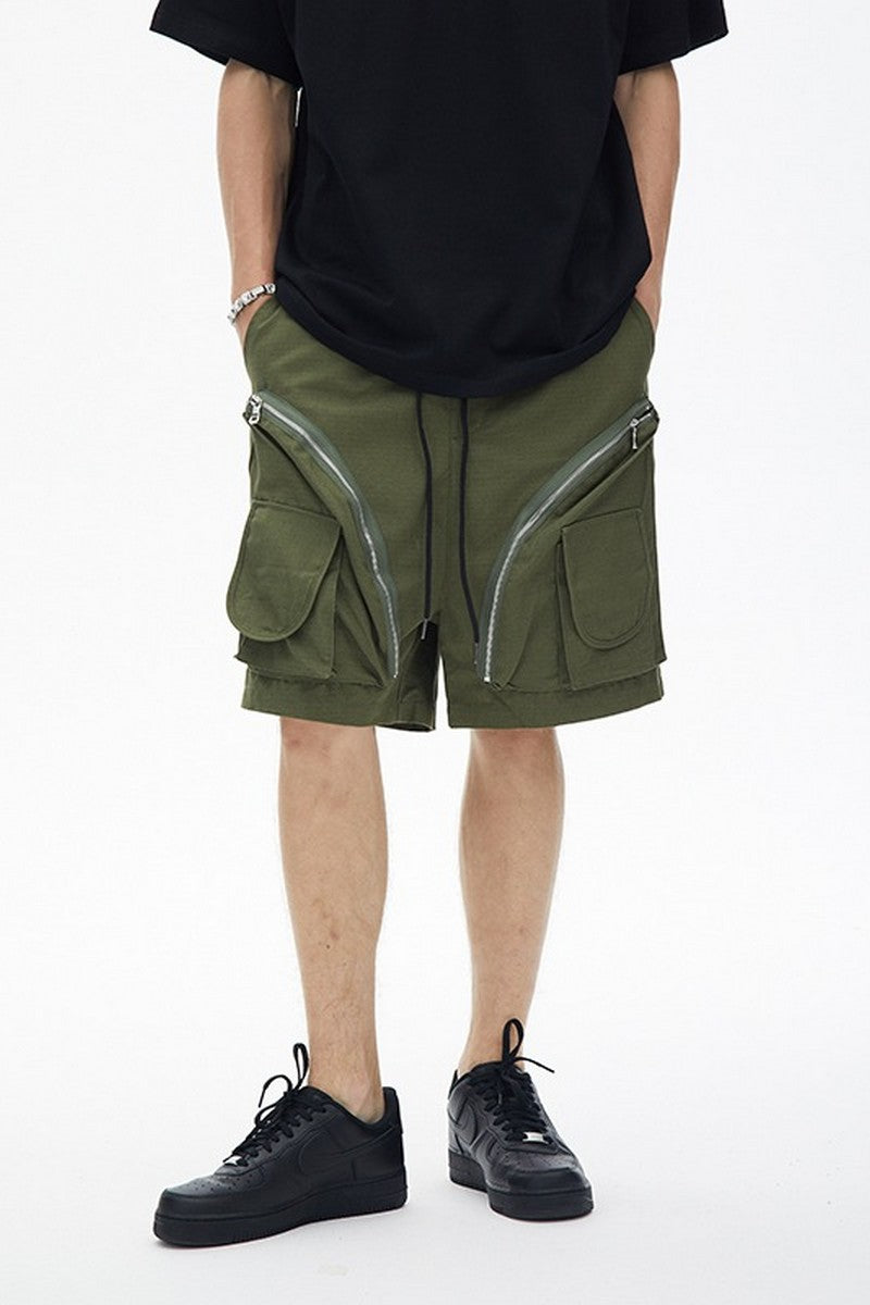 Zipper Pockets Shorts