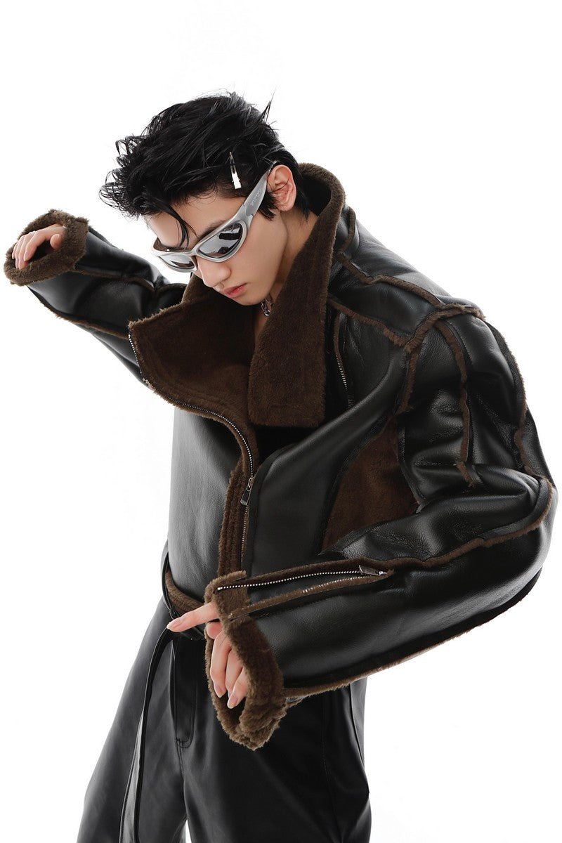 AC PU Leather Structure Jacket