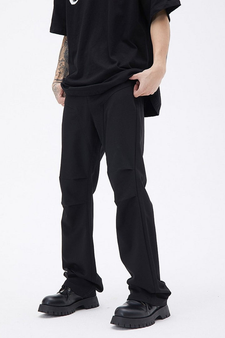 Straight Flared Suit Trousers