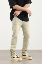 Retro Mud Wash Slit Jeans
