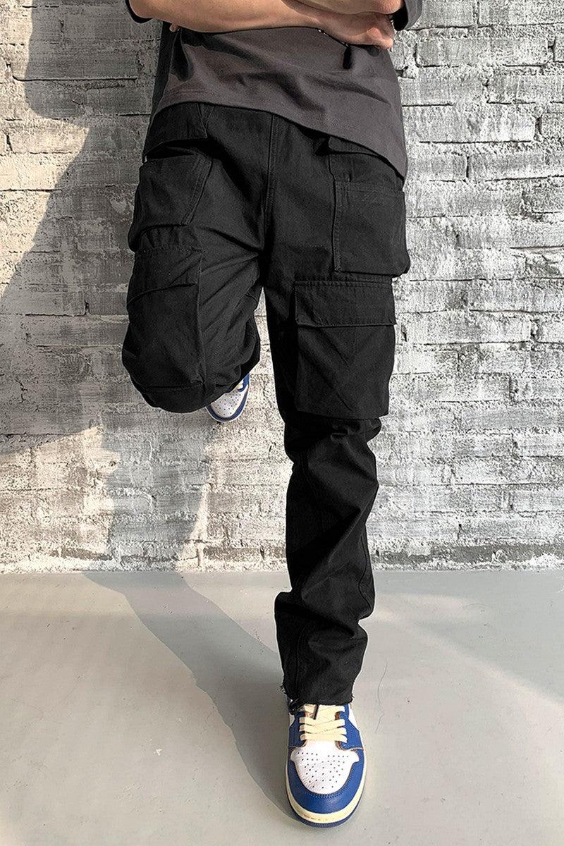 Functional Multi Pocket Straight Trousers