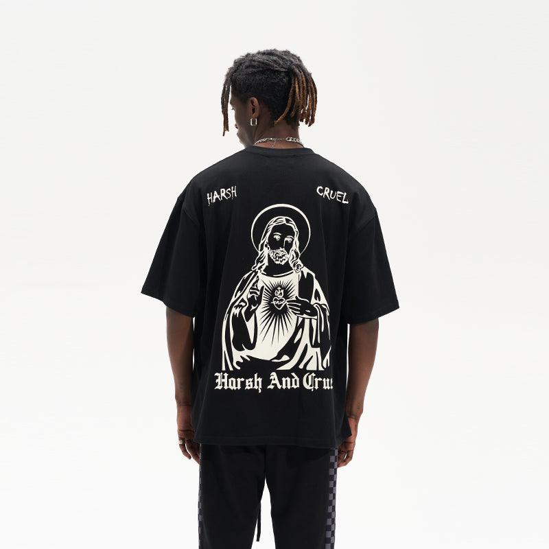 H/C Religious Gothic Printed Tee