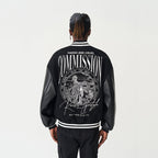 H/C Loose Casual Embroidered Baseball Jacket