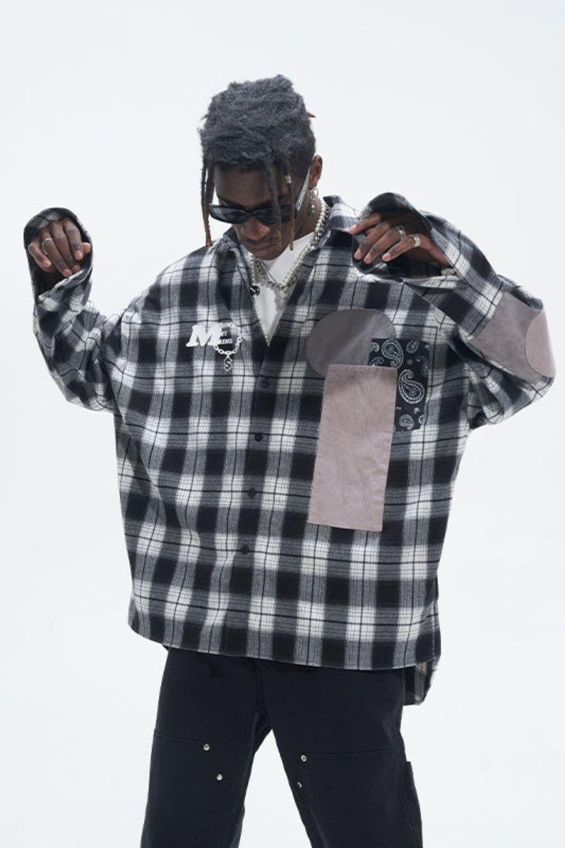 H/C Pannel Plaid L/S Shirt