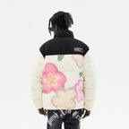 Handpainted Cartoon Flowers Down Jacket