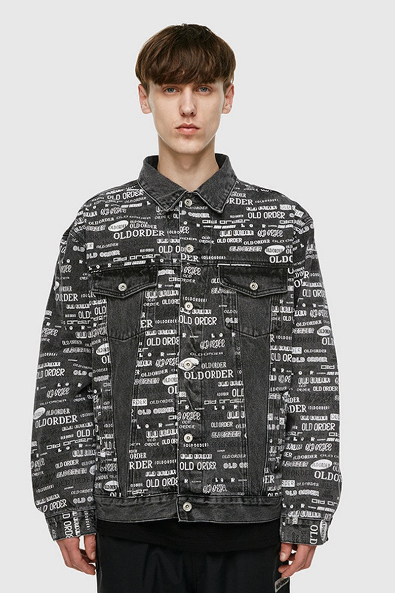 OO Full Print Logo Jeans Jacket