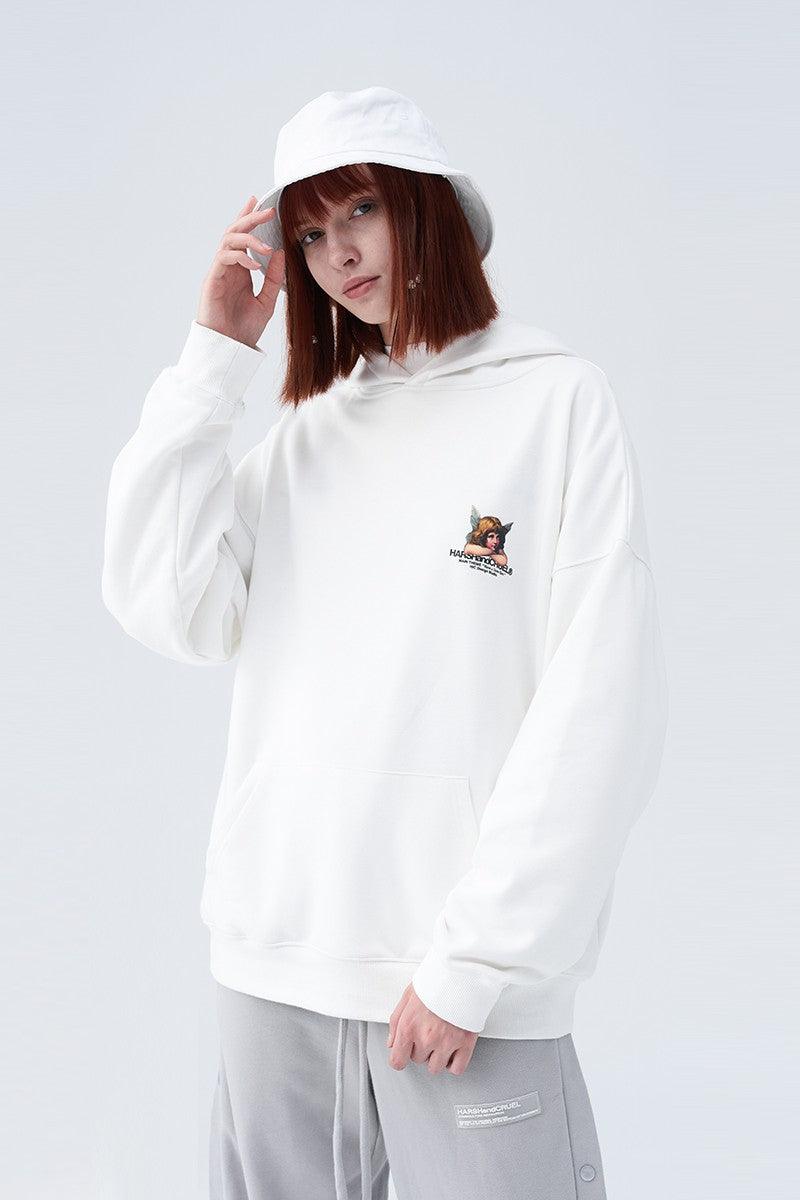 Retro Angel Print Hoodie