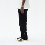 H/C Micro Flared Zipper Corduroy Trousers