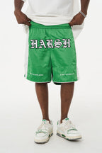 Embroidered Logo Slogan Shorts