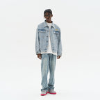 H/C Cartoon Face Printed Jeans jacket