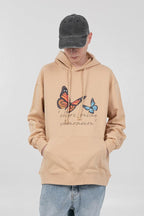 Center of Rotation Butteflies Print Hoodie