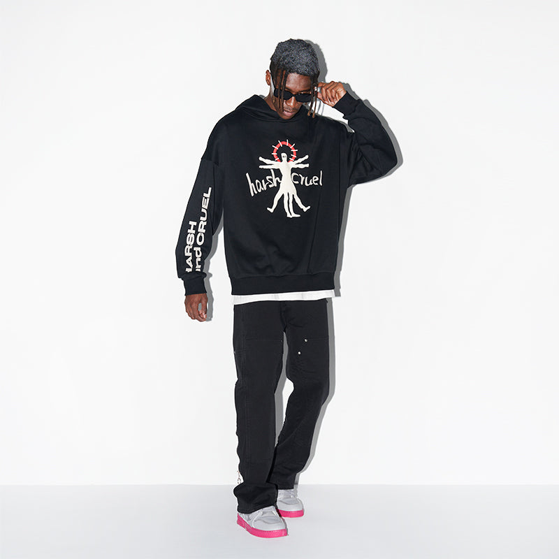 H/C Vitruvian Man Printed Hoodie