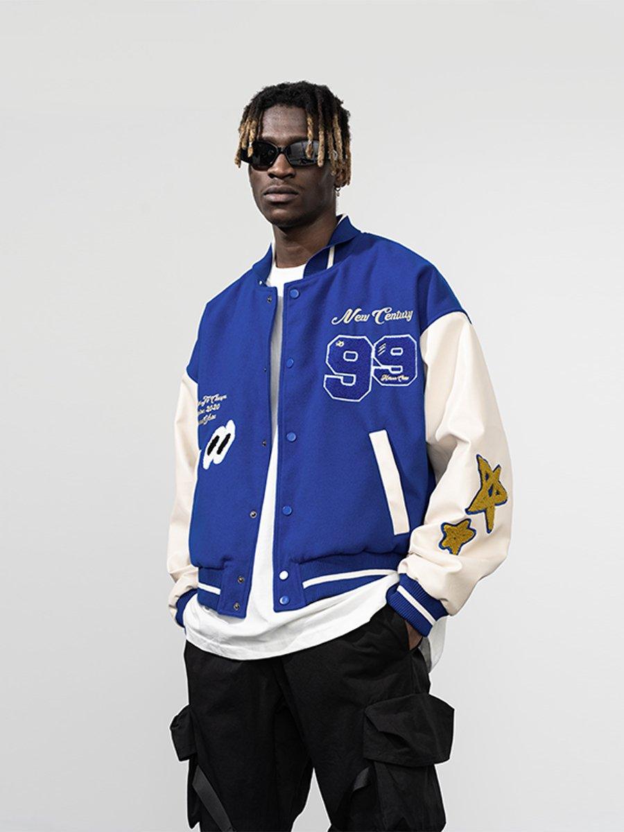 H/C Cartoon Meal Embroidered Varsity Jacket – Copping Zone