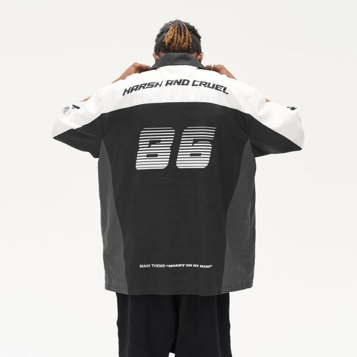 H/C Colorblock Logo Racing Printed Shirt
