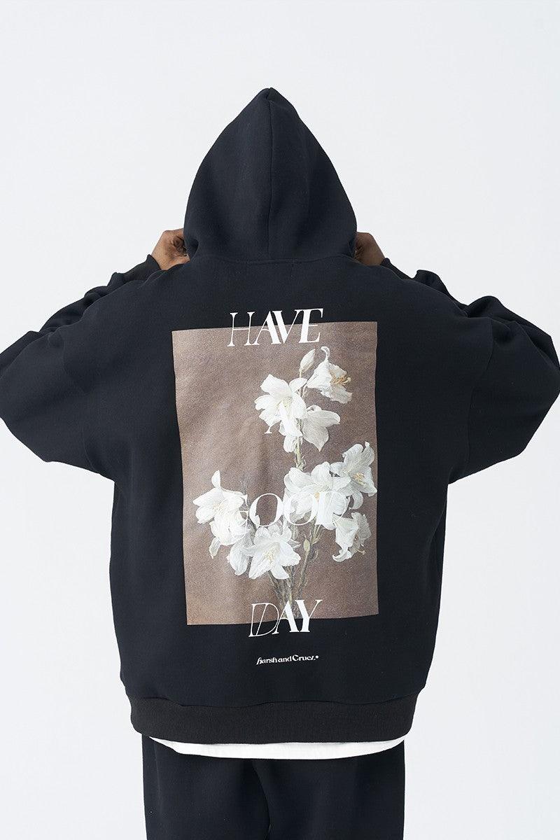 Oil Painting Floral Loose Hoodie