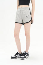 H/C High Waist Striped Logo Shorts