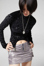 CZ Short Gray Skirt