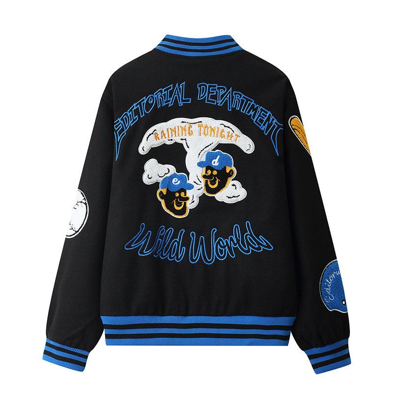 CZ ED Embroidered Woolen Varsity Jacket