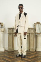 Empty Reference Flower Corduroy Suit Jacket