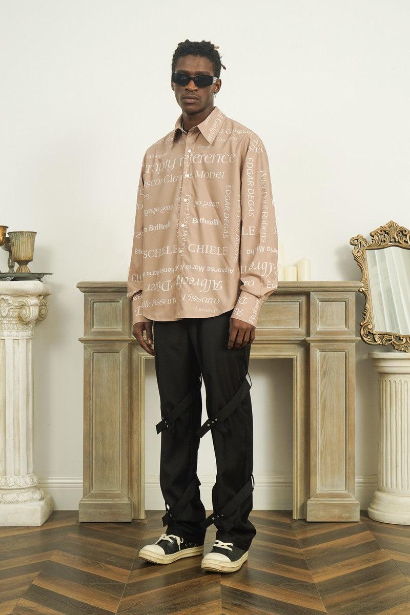 Empty Reference Logo Artists Printed Long Sleeve Shirt