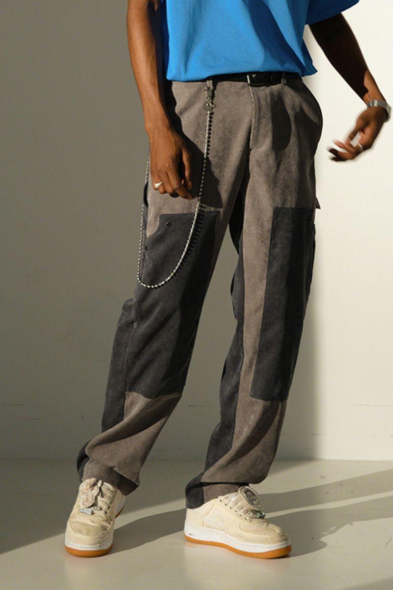 Empty Reference Corduroy Patches Trousers