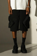 Empty Reference Zipper Pockets Shorts