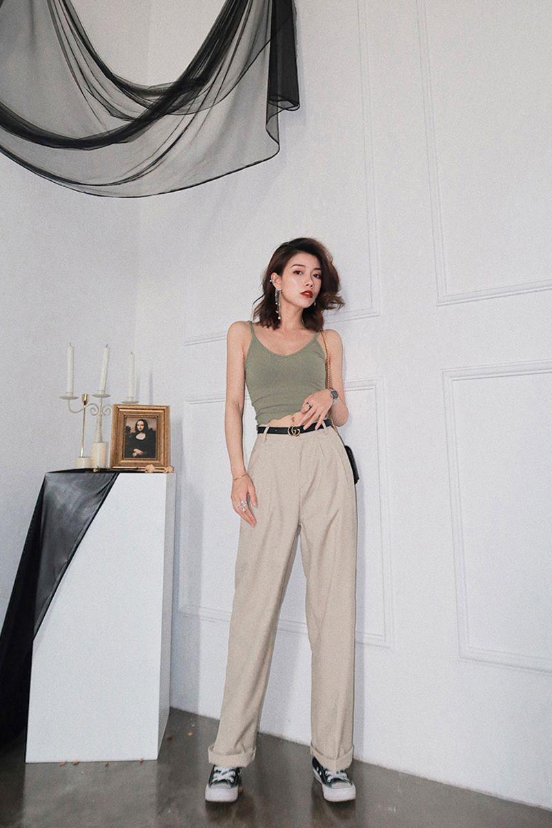 CZ Straight Casual Long Pants
