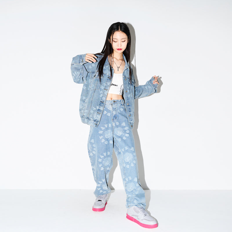 H/C 3D Circles All Over Jeans Jacket