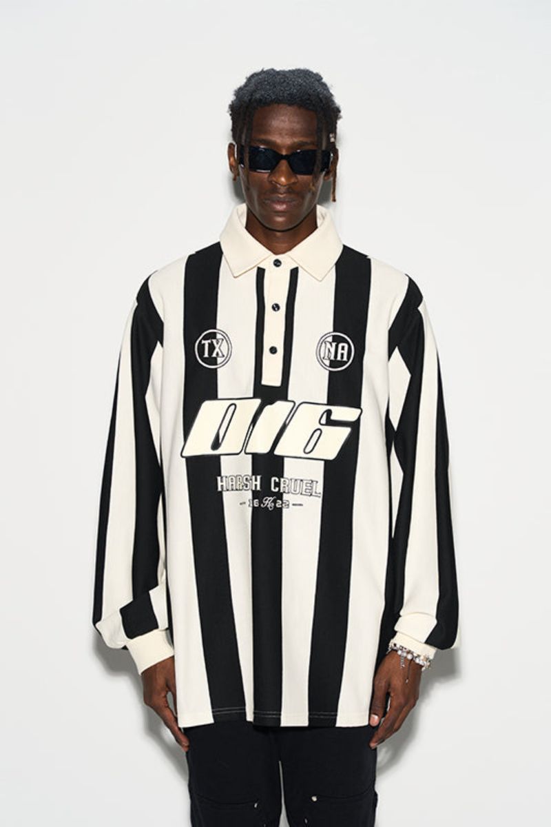 Striped Logo L/S Jersey Shirt