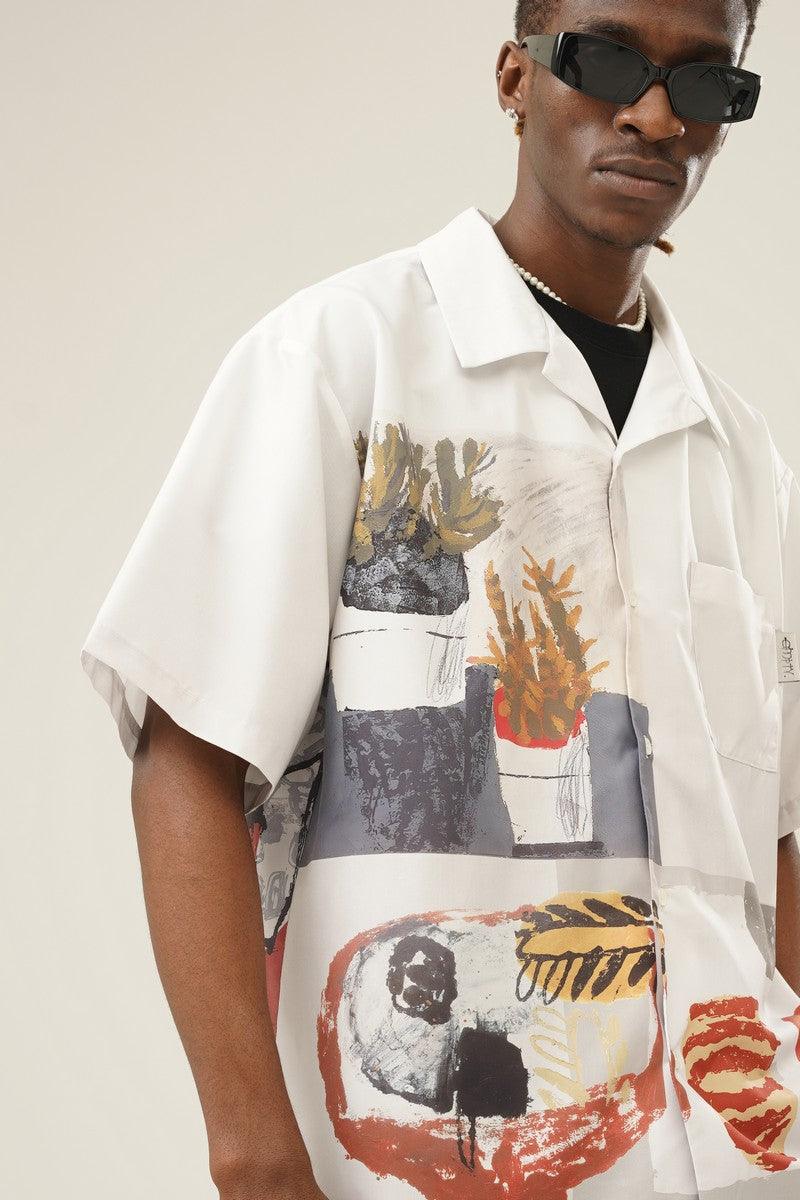 Empty Reference Watercolor Still Life Cuban Shirt