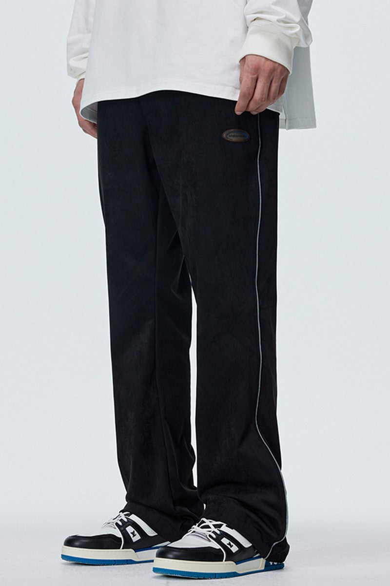 OO Suede Flared Logo Trousers