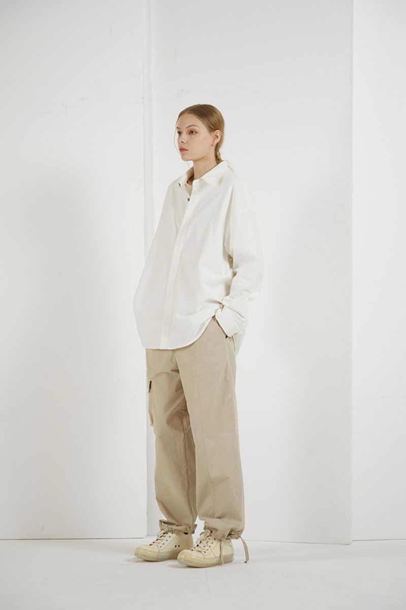 THINGY Khaki Irregular Trousers