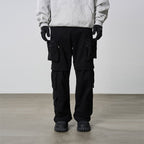 3D Multi Pocket Straight Trousers