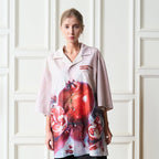 Pomgranate Full Print Cuban Shirt