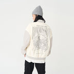 H/C Loose Casual Embroidered Baseball Jacket