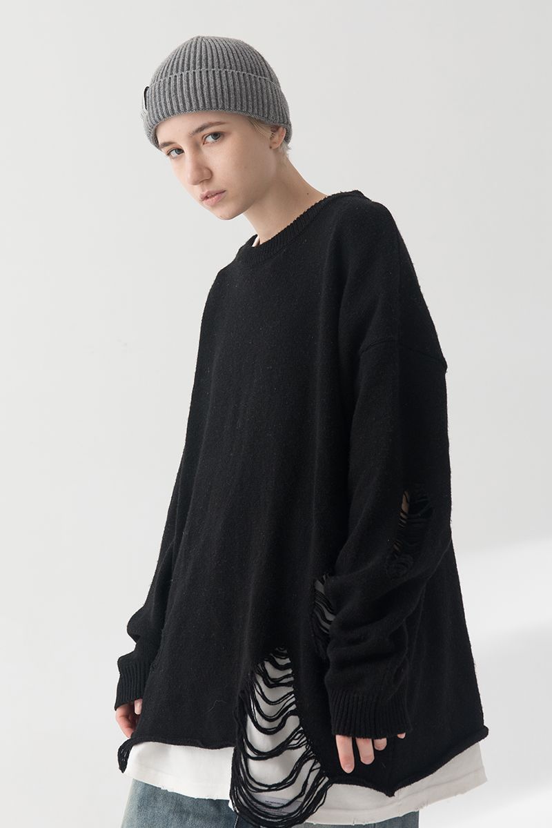 THINGY Destroyed Irregular Sweater