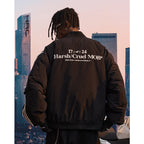 Striped Metal Logo MA-1 Jacket