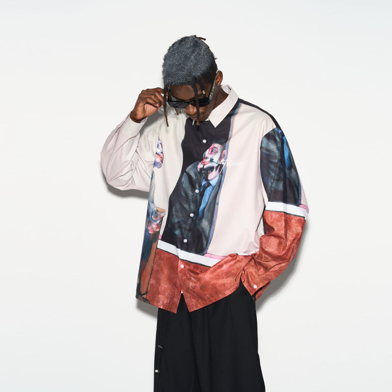 Surrealistic Painting Full Print L/S Shirt