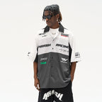 H/C Colorblock Logo Racing Printed Shirt