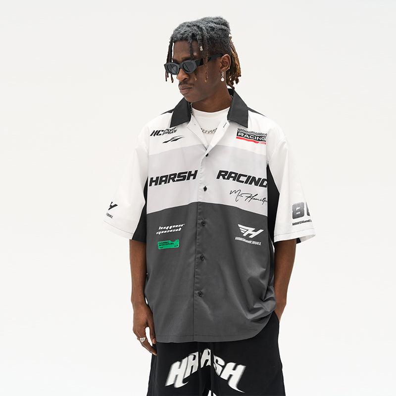 H/C Colorblock Logo Racing Printed Shirt