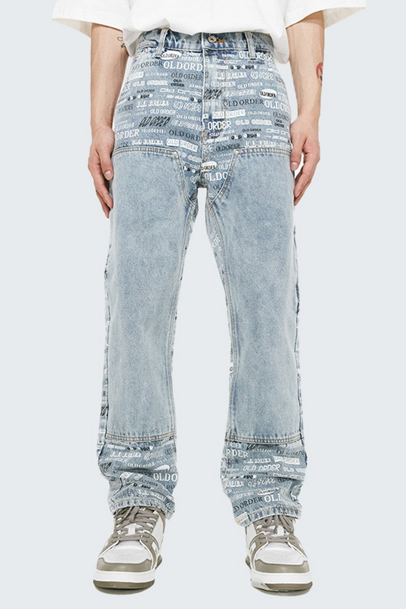 OO Full Print Logo Jeans