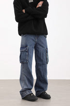 Oversized Multi-Pocket Jeans