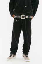 RMY Logo Irregular Jeans