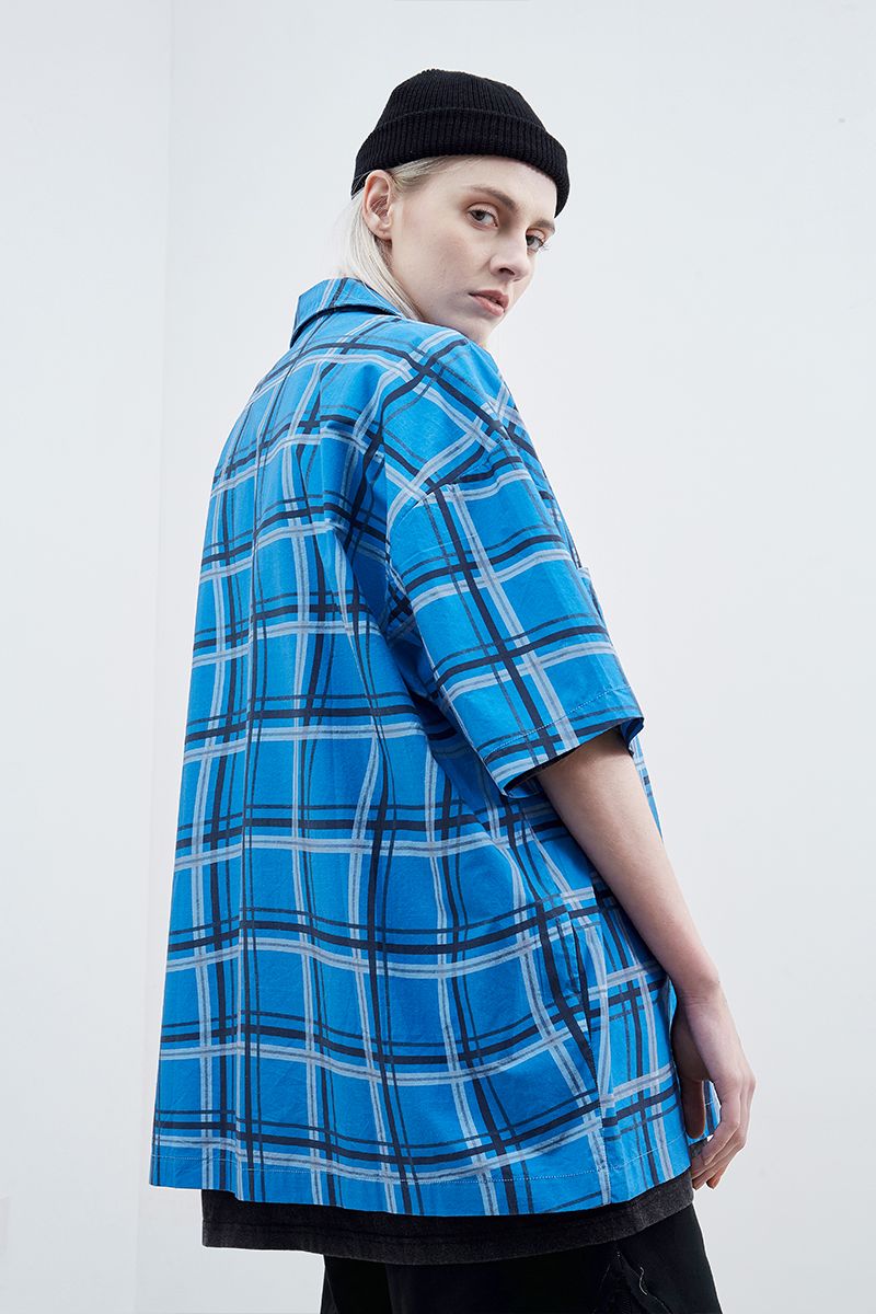 STEEPC Curved Checkered Cuban S/S Shirt