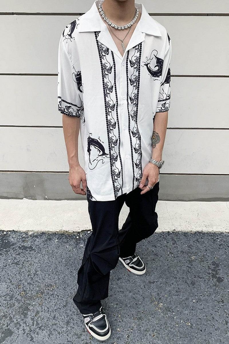 CZ Sea Print Cuban Shirt